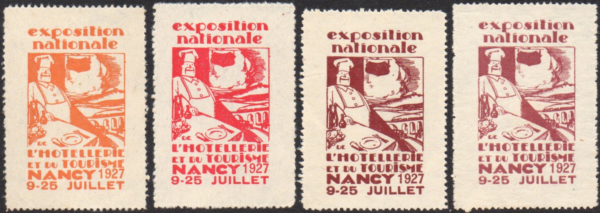 France : Vignette Nancy Exposition de l'Hotellerie et Tourisme 1927  